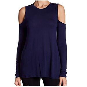 Sam Edelman NWT cold shoulder blue tee size M